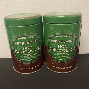 2 Packs Trader Joe's Peppermint Hot Chocolate 8 oz Each Pack EXP 09/22/24
